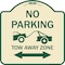 Signmission No Parking Tow-Away Zone W/ Bidirectional Arrow Heavy-Gauge Aluminum Sign, 18" x 18", TG-1818-23608 A-DES-TG-1818-23608 - alternate 1